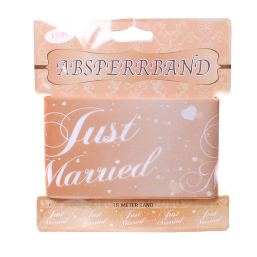 Absperrband Just Married Rosé