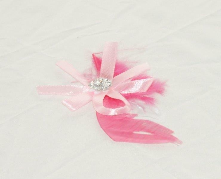 Anstecker Federn Pink
