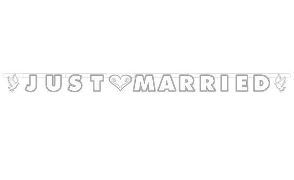 Banner Just Married - Taube