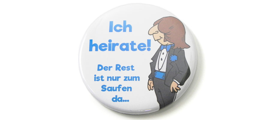 Button Ich heirate - Bräutigam