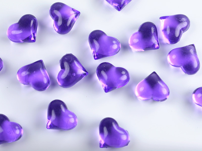 Dekoherzen klein Lila