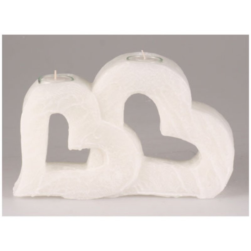 Doppelherzkerze klein