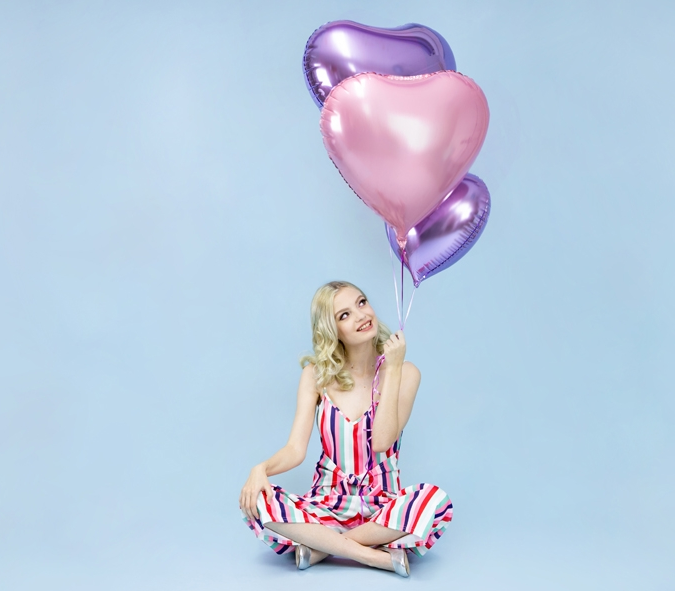 Folienballon Herz Pink