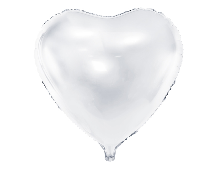 Folienballon Herz Weiß