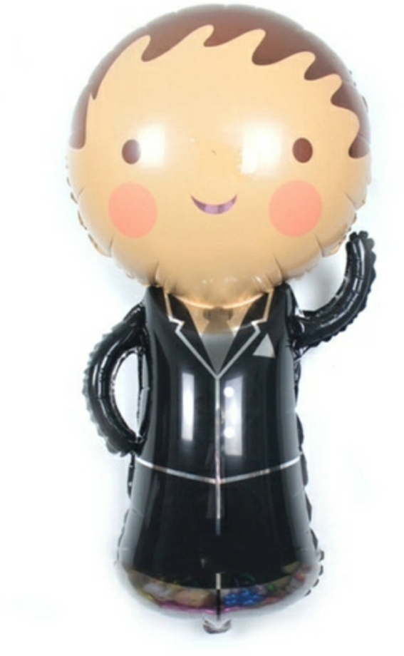 Folienballon-Set Brautpaar Comic