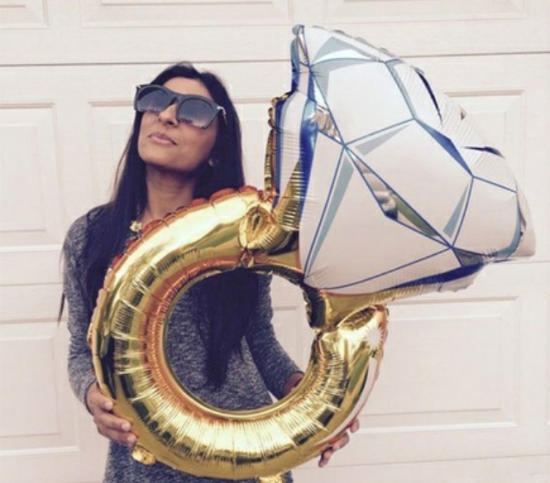 Folienballon Verlobungsring