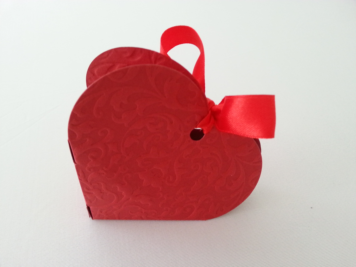 Gastgeschenkbox Herz rot