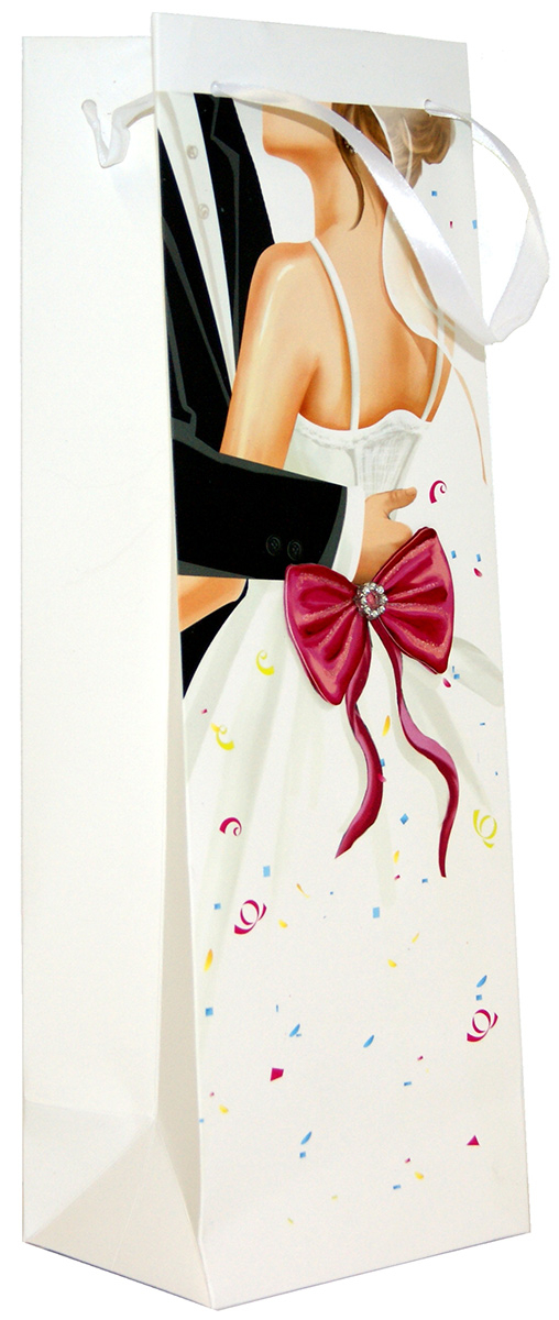 Geschenksackerl Flasche Schleife