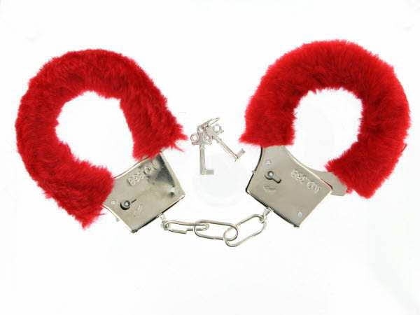 Handschellen Plüsch Rot