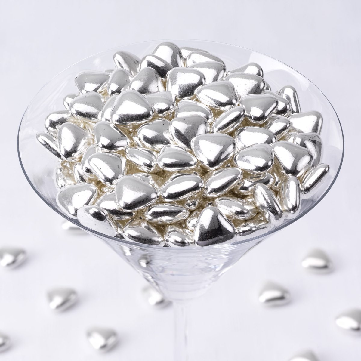 Herz Dragees Silber