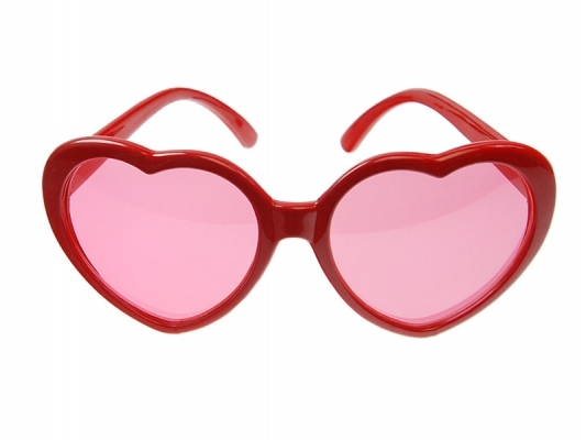 Herzbrille Rot