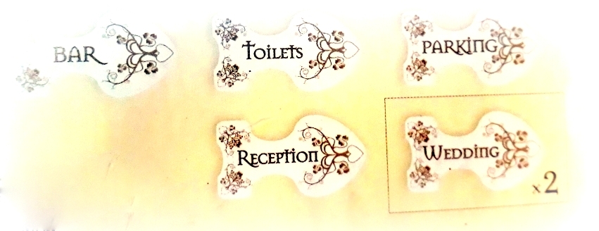 Hochzeitsschilder-Set Wedding