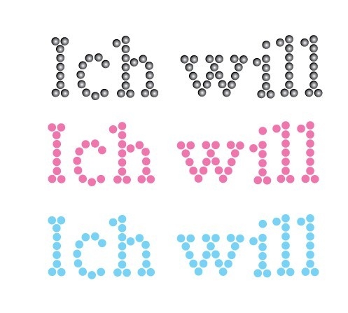 Ich will Schuh-Sticker Pink