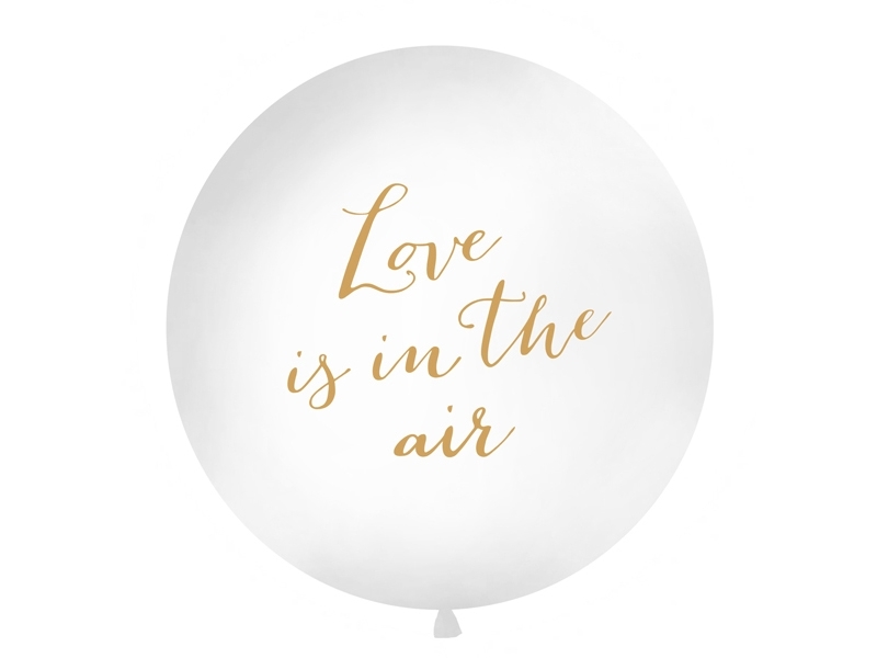 Jumbo-Ballon Love is in the air Goldene Schrift