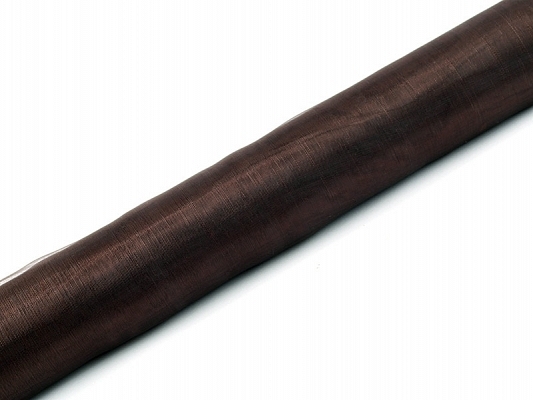 Organzaläufer breit 36 cm x 9 M Braun 032