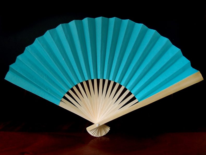 Papierfächer Blau