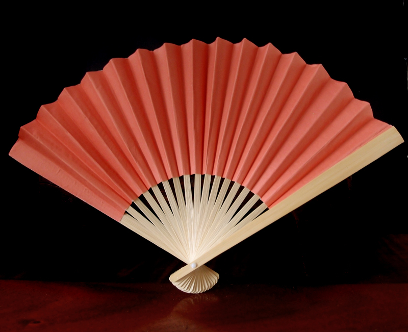 Papierfächer Pfirsich