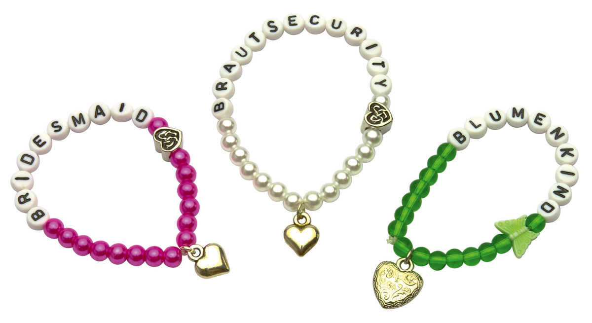 Perlenarmband Rot / Just Married