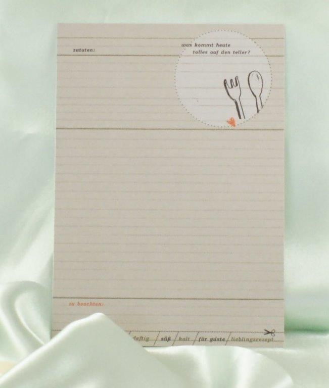 Postkarte Rezept