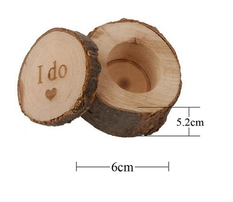 Ringbox Ringdose Schatulle Holzstamm