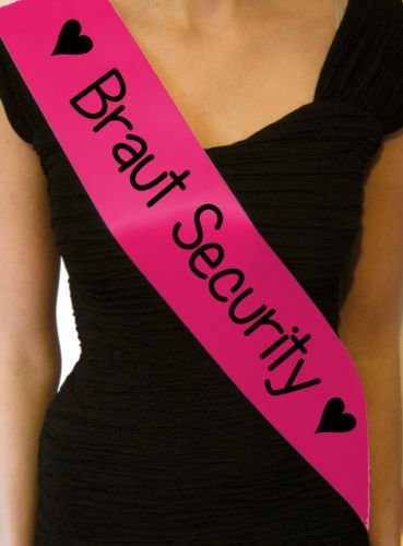 Schärpe Braut Security Pink oder Rosa Pink