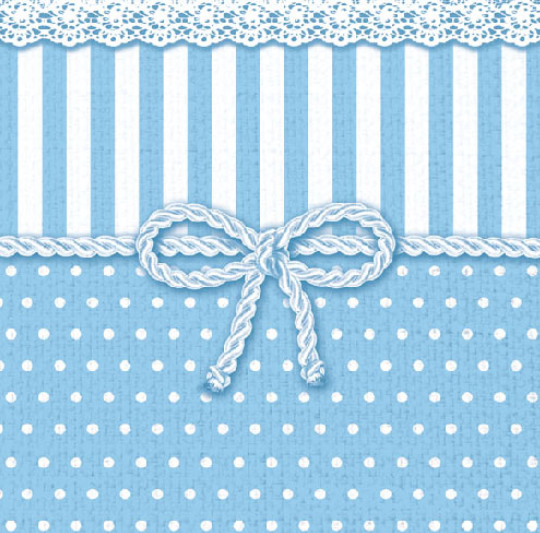 Servietten Masche Hellblau / Lunch