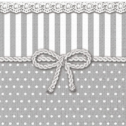 Servietten Masche Silber / Cocktail