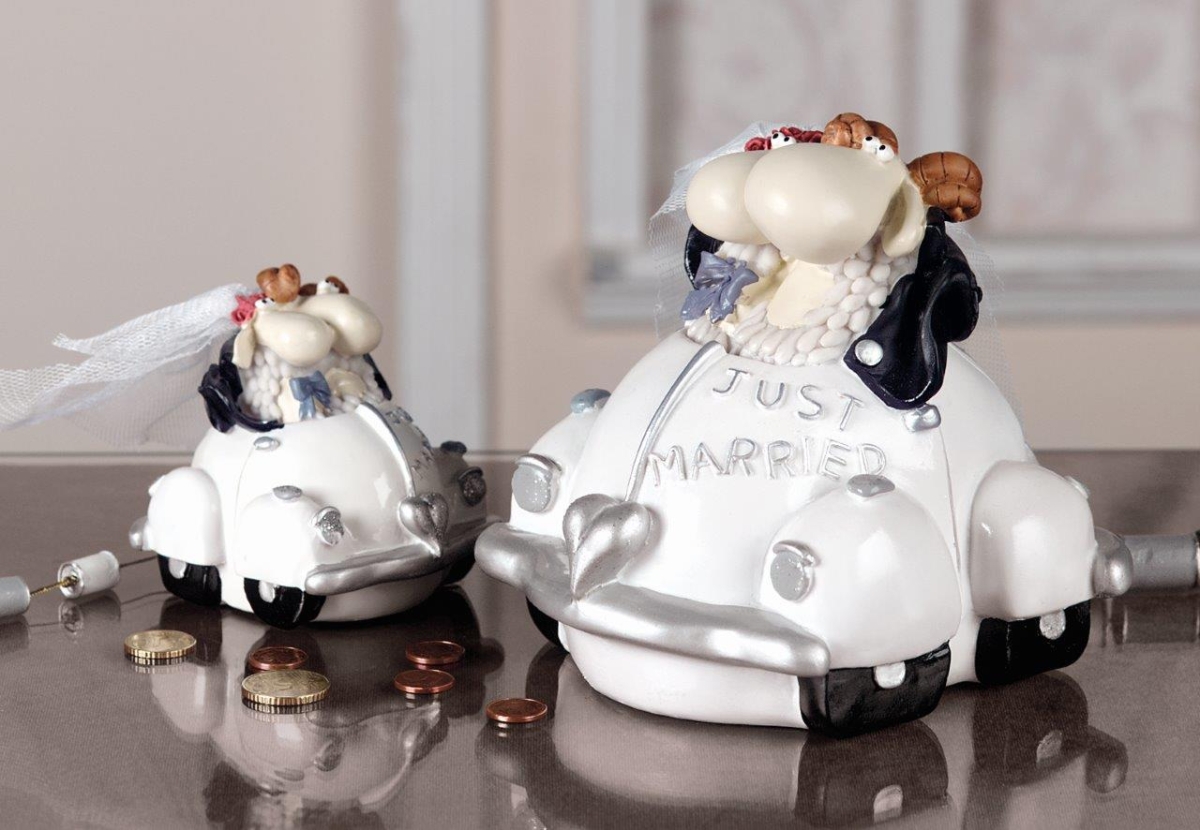 Spardose Brautauto groß
