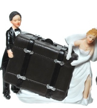 Spardose Hochzeitskoffer Waagerecht