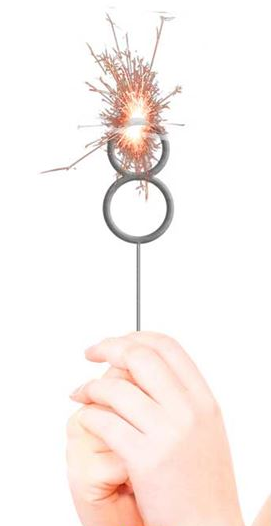 Sternspritzer Zahl Zahl 8