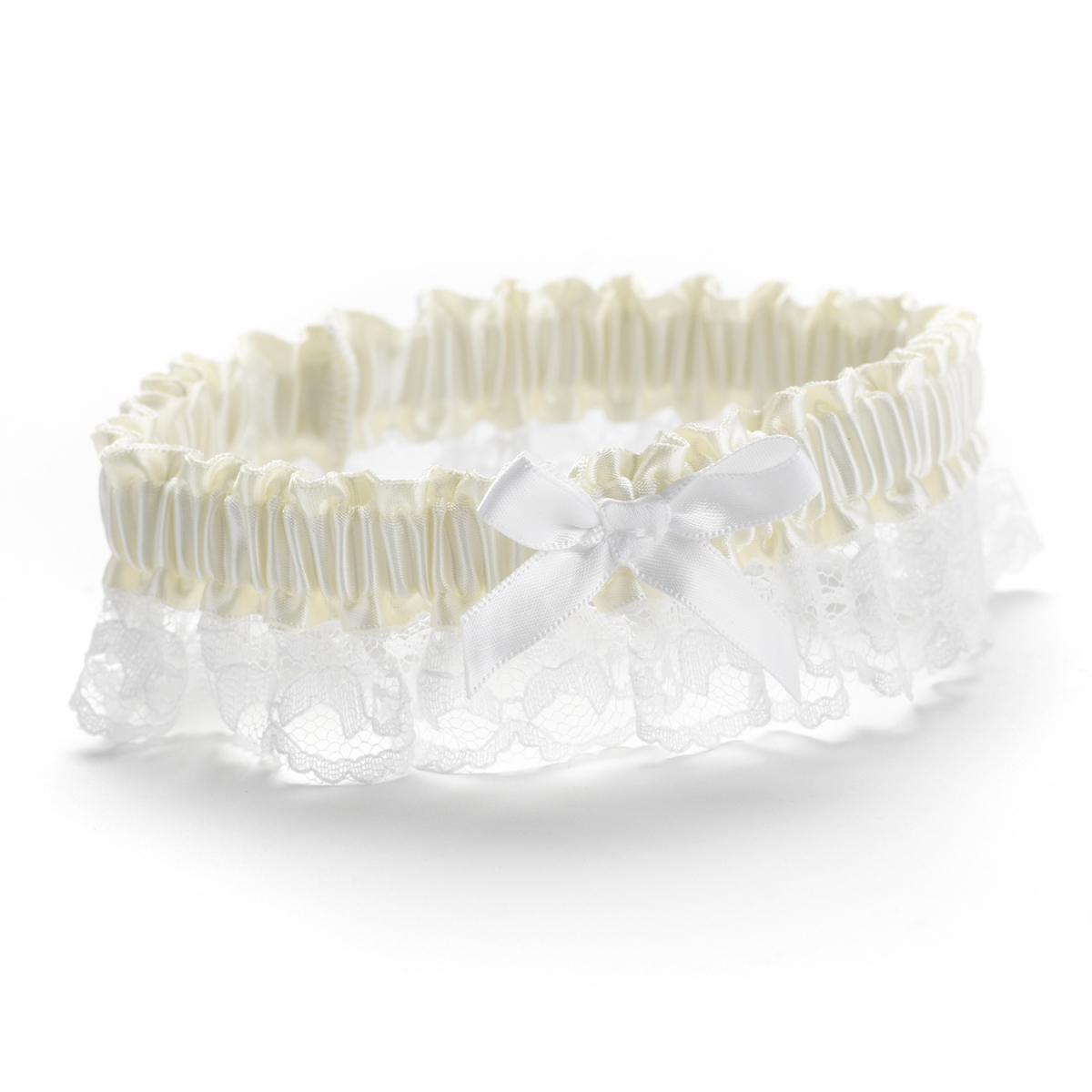 Strumpfband Elegant Creme