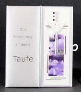Taufbrief Poesie Violett
