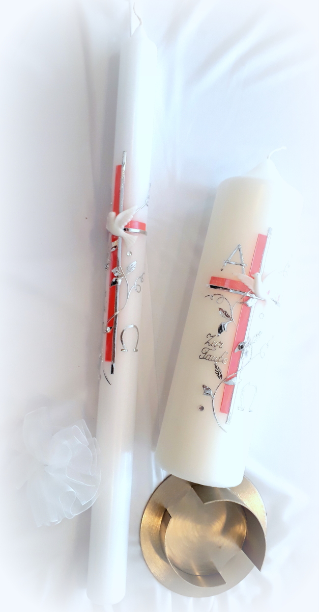 Taufkerzen-Set Mädchen