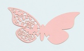 Tischkarte Papillon Vintage Rosa
