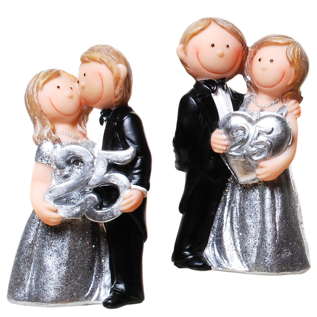 Tortenfigur Comic Silberne Hochzeit