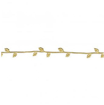 Wachs Blätterborte Gold