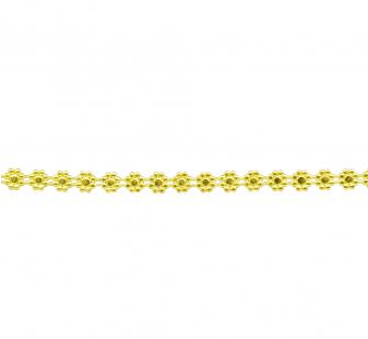 Wachsborte Blümchen Gold