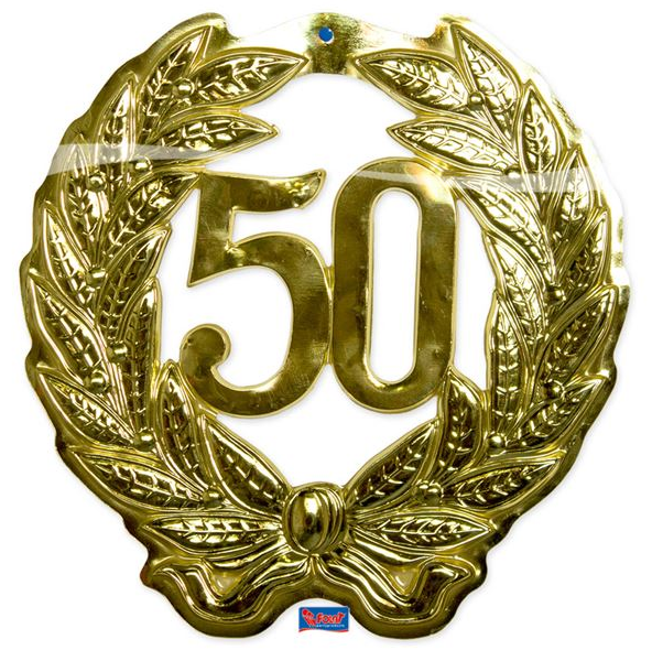 Wanddekoration Goldene Hochzeit 50-er