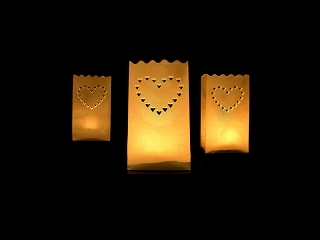 Windlicht Herz klein