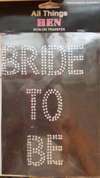 Bride To Be zum Aufbügeln