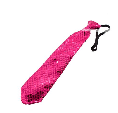 Glamour Krawatte Pink mit LED