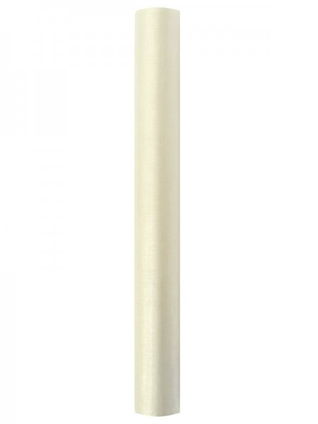 Tischläufer Creme Organzaläufer breit 36 cm x 9 M