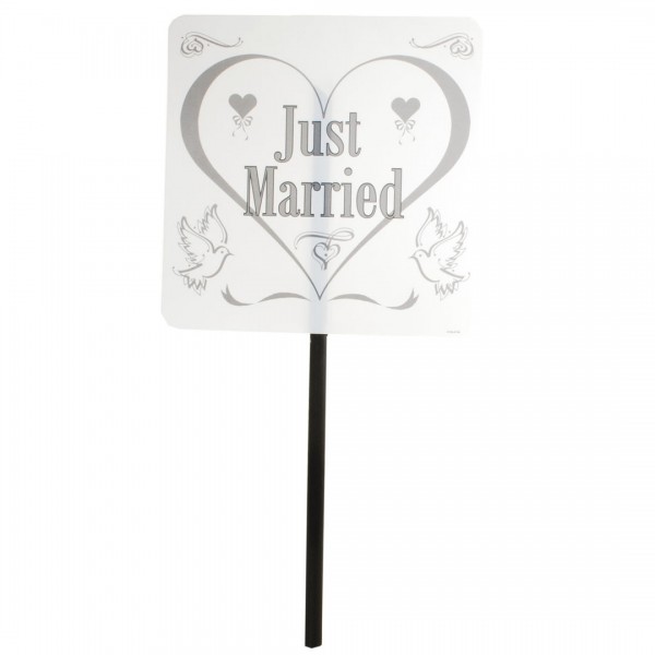 Photo Booth-Schild Just Married